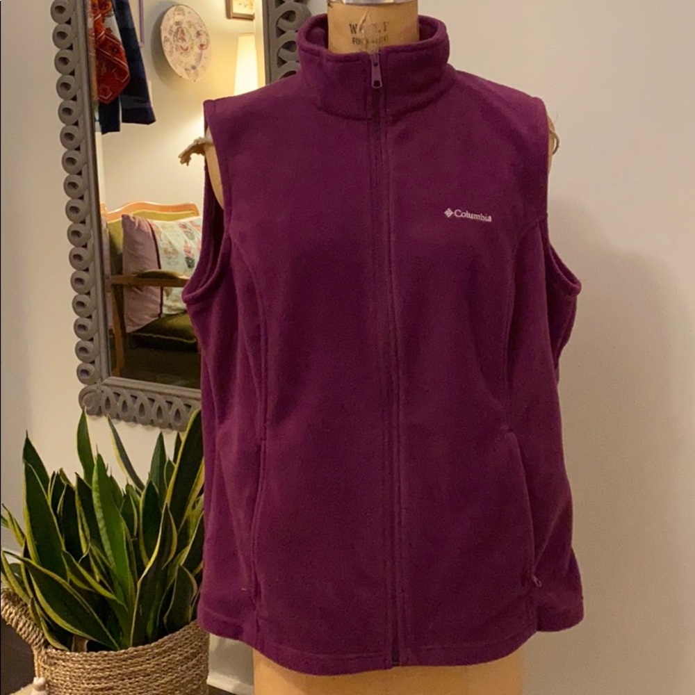 Columbia Plus Fleece Vest Purple 1X